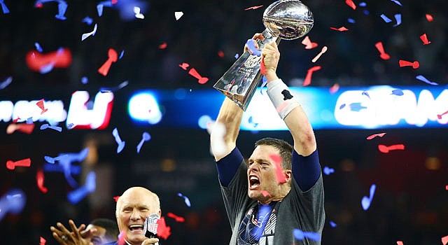 Tom Brady celebra vitória dos Patriots | Mark J. Rebilas-USA TODAY Sports/Reuters