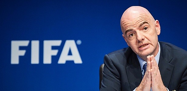 Gianni Infantino, presidente da Fifa desde fevereiro de 2016. Foto: Michael Buholzer/AFP