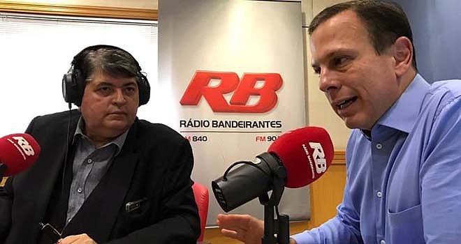 João Doria foi entrevistado no programa 90 Minutos com Datena | Rádio Bandeirantes
