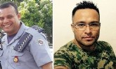 O sargento da Polícia Militar, Toni de Ramos Costa e o segurança Adriano Shimabukuro. Foto: Arquivo pessoal